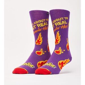 Flamin' Hot Cheetos Socks Fire Ball Crew  Odd Sox‎ Brand New Novelty